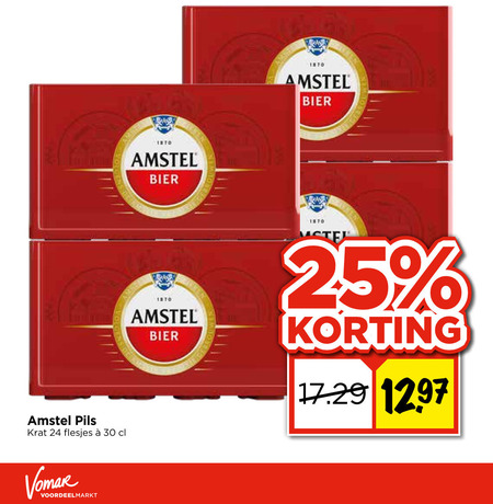 Amstel   krat bier folder aanbieding bij  Vomar - details