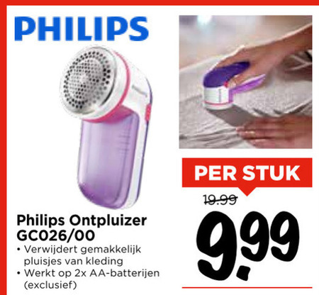 Philips   pluizentondeuse folder aanbieding bij  Vomar - details