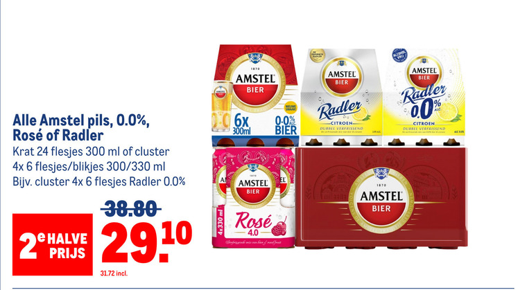 Amstel   krat bier, radler bier folder aanbieding bij  Makro - details