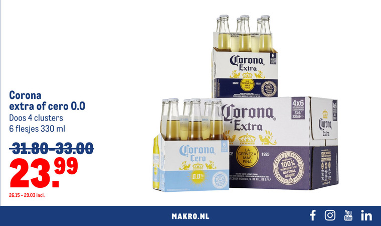 Corona   speciaalbier folder aanbieding bij  Makro - details