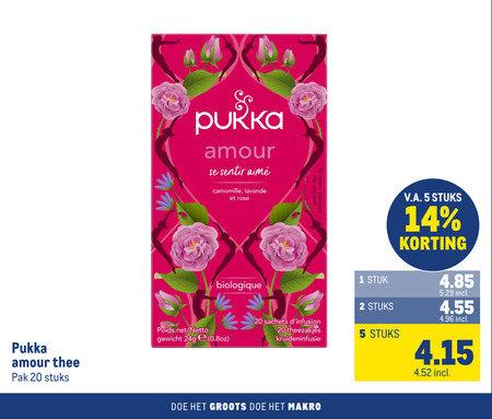 Pukka   thee folder aanbieding bij  Makro - details