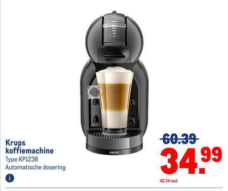 Krups   dolce gusto apparaat folder aanbieding bij  Makro - details