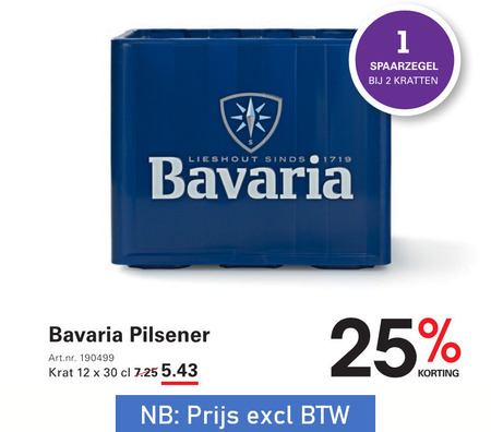 Bavaria   krat bier folder aanbieding bij  Sligro - details