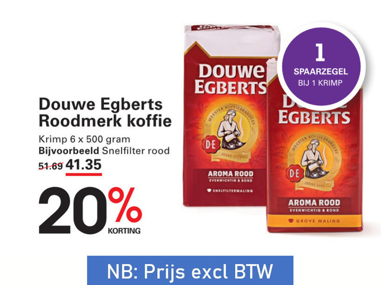 Douwe Egberts   koffie folder aanbieding bij  Sligro - details