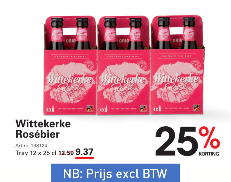 Wittekerke   rose bier folder aanbieding bij  Sligro - details