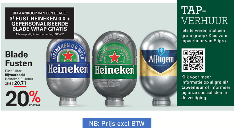 Heineken   biertap folder aanbieding bij  Sligro - details