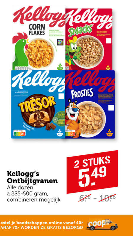 Kellogs   cereals folder aanbieding bij  Coop - details