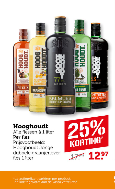 Hooghoudt   berenburg, jenever folder aanbieding bij  Coop - details