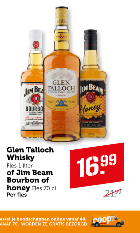 Jim Beam   whisky, bourbon folder aanbieding bij  Coop - details