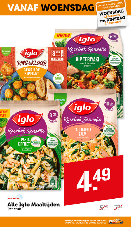 Iglo   diepvriesmaaltijd folder aanbieding bij  Coop - details