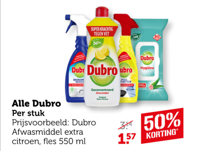 Dubro   afwasmiddel folder aanbieding bij  Coop - details