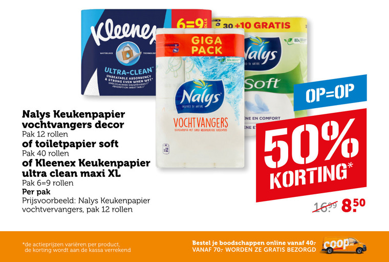 Nalys   keukenpapier folder aanbieding bij  Coop - details