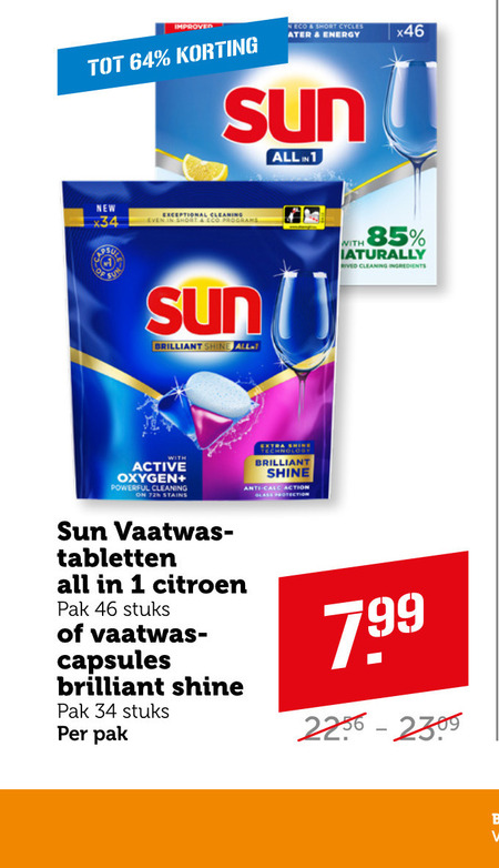 Sun   vaatwasmiddel folder aanbieding bij  Coop - details