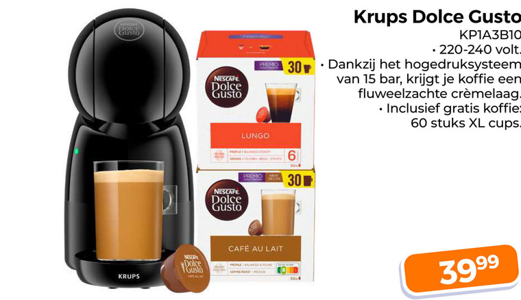 Krups   dolce gusto apparaat folder aanbieding bij  Trekpleister - details