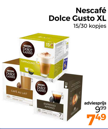 Nescafe   dolce gusto capsules folder aanbieding bij  Trekpleister - details