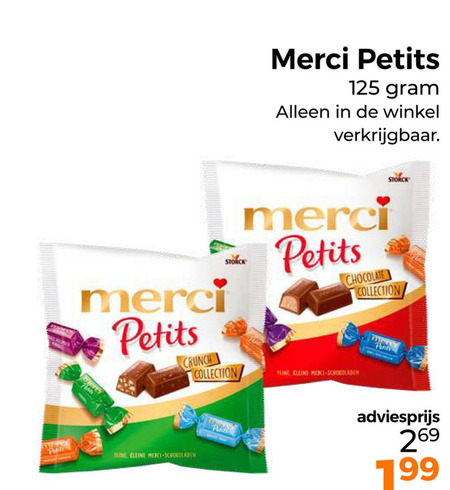 Merci   chocolade folder aanbieding bij  Trekpleister - details