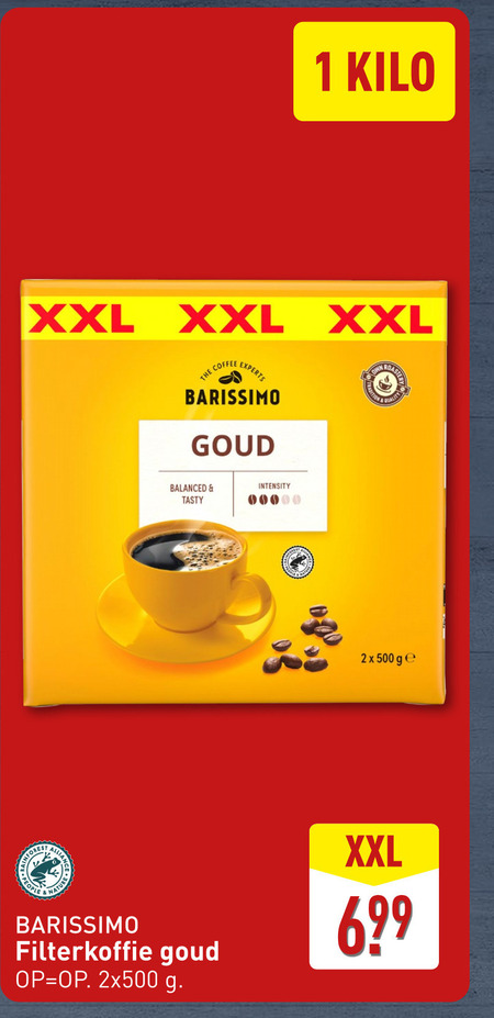 Barissimo   koffie folder aanbieding bij  Aldi - details