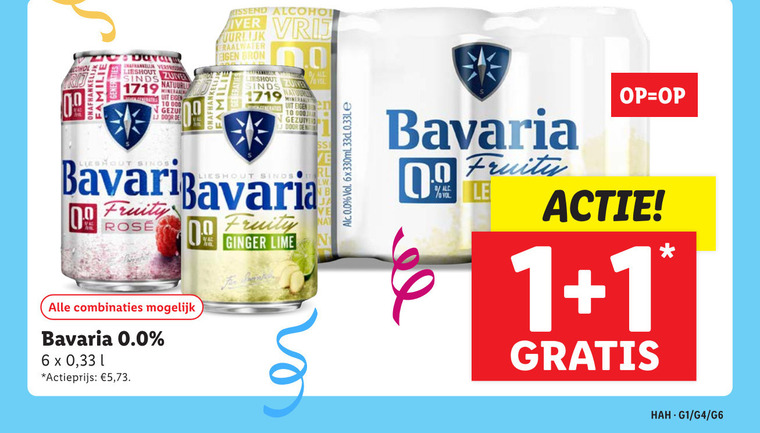 Bavaria   alcoholvrij bier folder aanbieding bij  Lidl - details