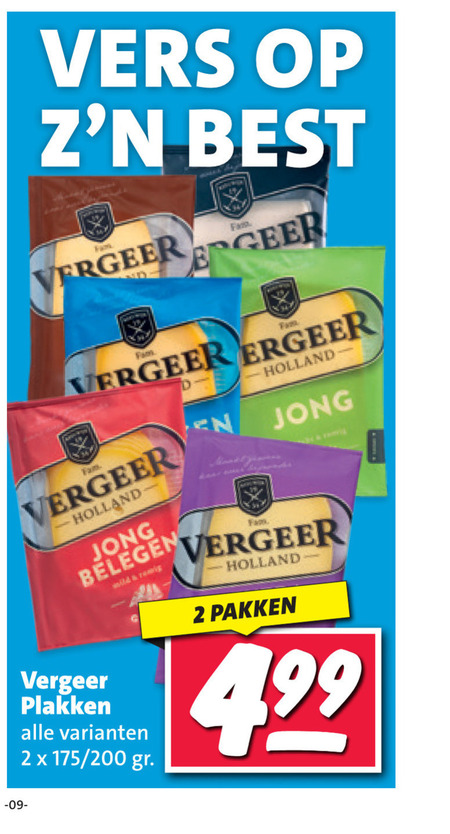 Vergeer   kaasplakken folder aanbieding bij  Nettorama - details