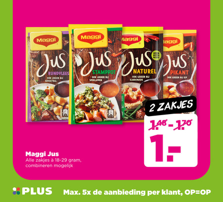 Maggi   jus folder aanbieding bij  Plus - details