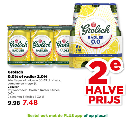 Grolsch   alcoholvrij bier folder aanbieding bij  Plus - details