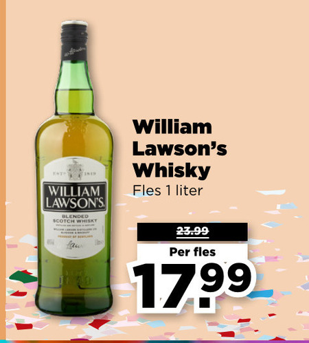 William Lawsons   whisky folder aanbieding bij  Plus - details