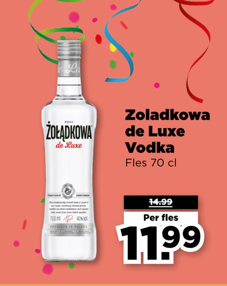 Zoladkowa   wodka folder aanbieding bij  Plus - details