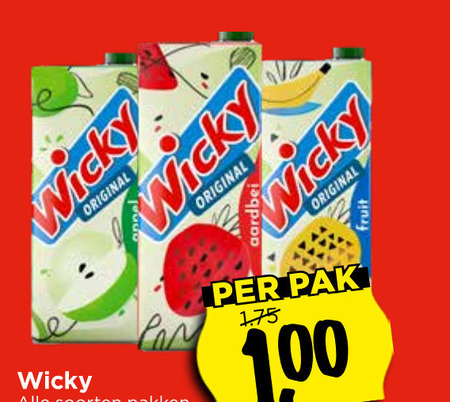 Wicky   fruitdrank folder aanbieding bij  Vomar - details