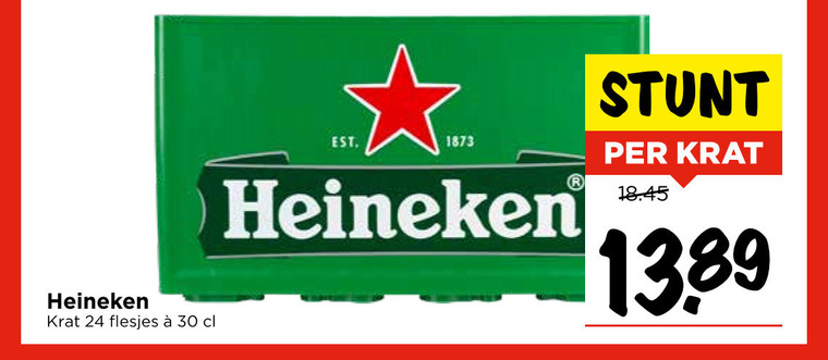 Heineken   krat bier folder aanbieding bij  Vomar - details