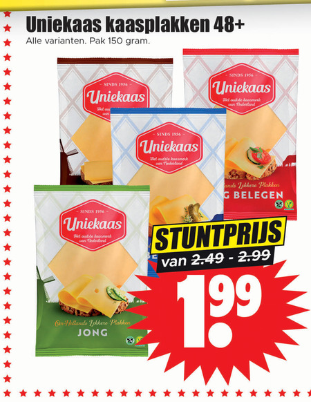 Uniekaas   kaasplakken folder aanbieding bij  Dirk - details