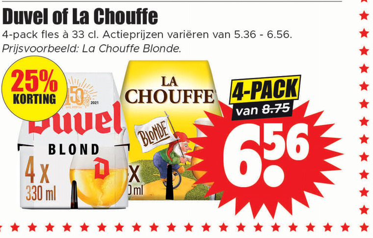 La Chouffe   speciaalbier folder aanbieding bij  Dirk - details