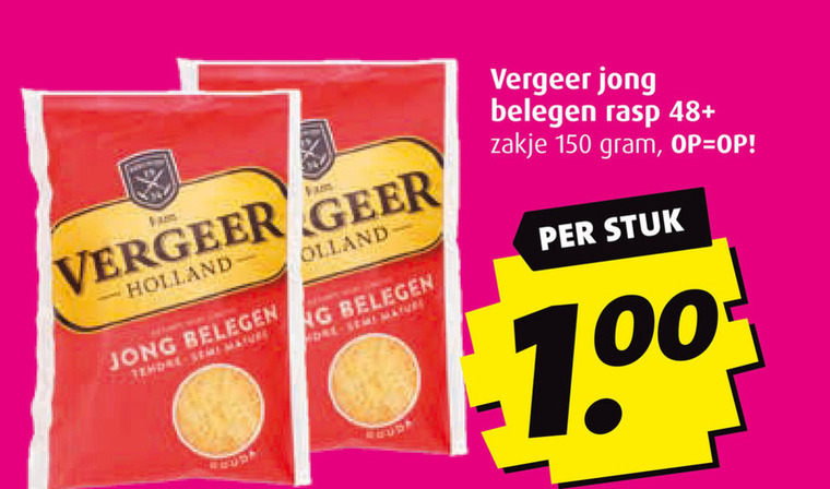 Vergeer   geraspte kaas folder aanbieding bij  Boni - details