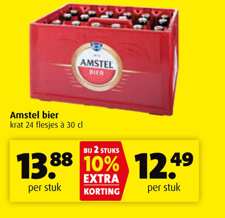 Amstel   krat bier folder aanbieding bij  Boni - details