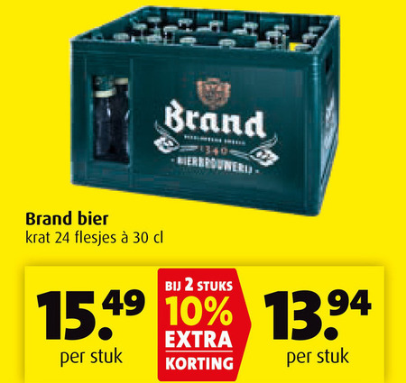 Brand   krat bier folder aanbieding bij  Boni - details