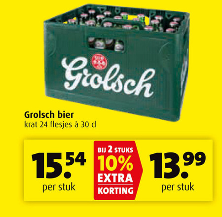 Grolsch   krat bier folder aanbieding bij  Boni - details