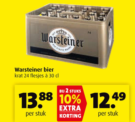 Warsteiner   krat bier folder aanbieding bij  Boni - details