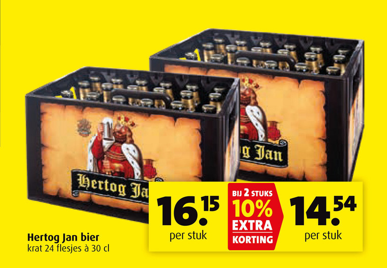 Hertog Jan   krat bier folder aanbieding bij  Boni - details