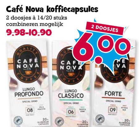 Cafe Nova   koffiecups folder aanbieding bij  Boons Markt - details