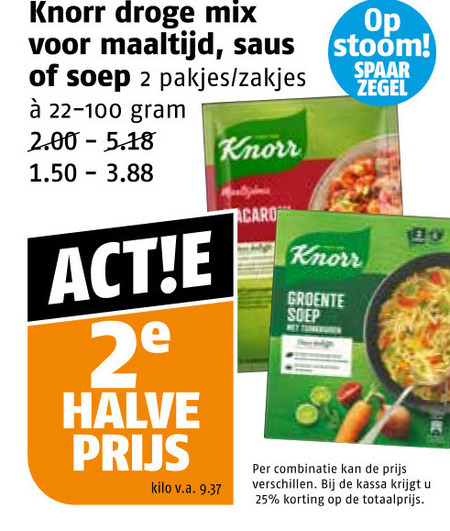 Knorr   soep, maaltijdmix folder aanbieding bij  Poiesz - details