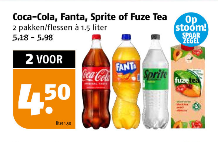 Fuze Tea   frisdrank, ice tea folder aanbieding bij  Poiesz - details