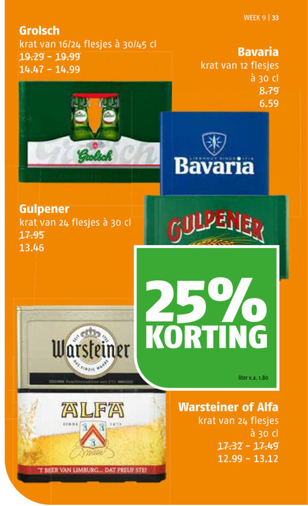 Bavaria   krat bier folder aanbieding bij  Poiesz - details