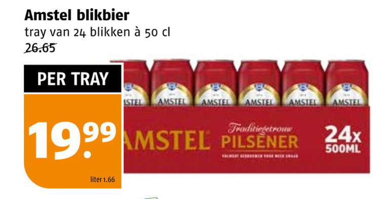 Amstel   blikje bier folder aanbieding bij  Poiesz - details