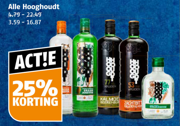 Hooghoudt   vieux, bessenjenever folder aanbieding bij  Poiesz - details