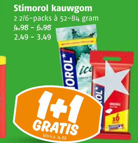 Stimorol   kauwgom folder aanbieding bij  Poiesz - details