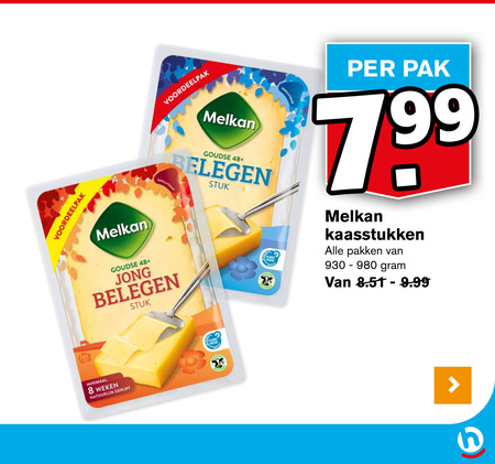 Melkan   kaas folder aanbieding bij  Hoogvliet - details