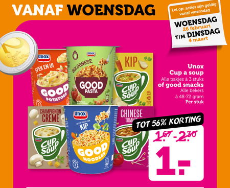 Unox   soep, noodles folder aanbieding bij  Coop - details