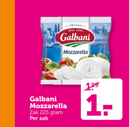 Galbani   mozzarella folder aanbieding bij  Coop - details