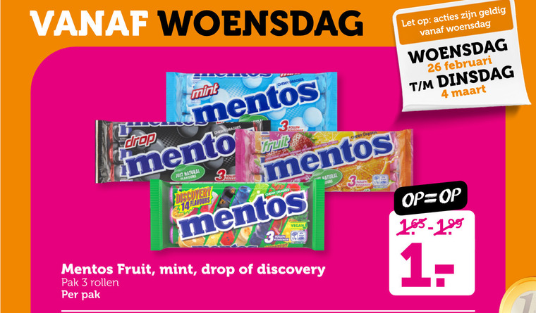 Mentos   snoep folder aanbieding bij  Coop - details