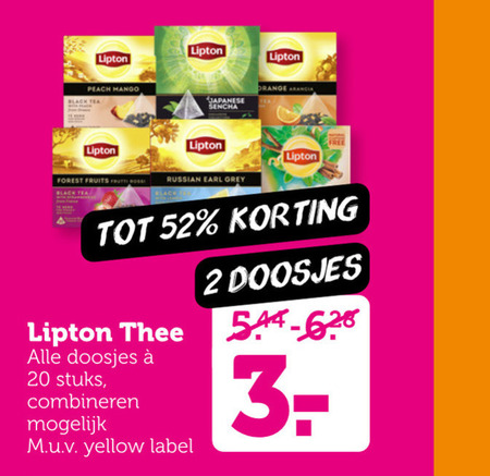 Lipton   thee folder aanbieding bij  Coop - details