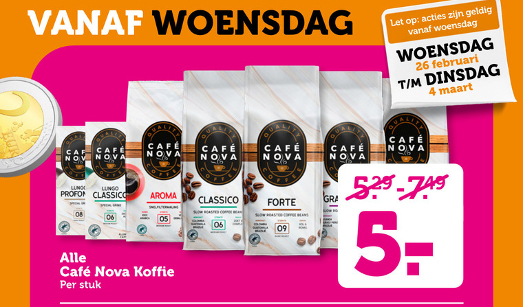 Cafe Nova   koffie, koffiebonen folder aanbieding bij  Coop - details